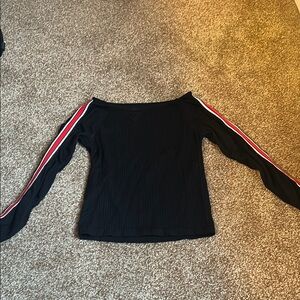 Suzette Collection Black Off-Shoulder Top